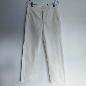J. Crew Slouchy Boyfriend Chino in White mid-rise Women 24